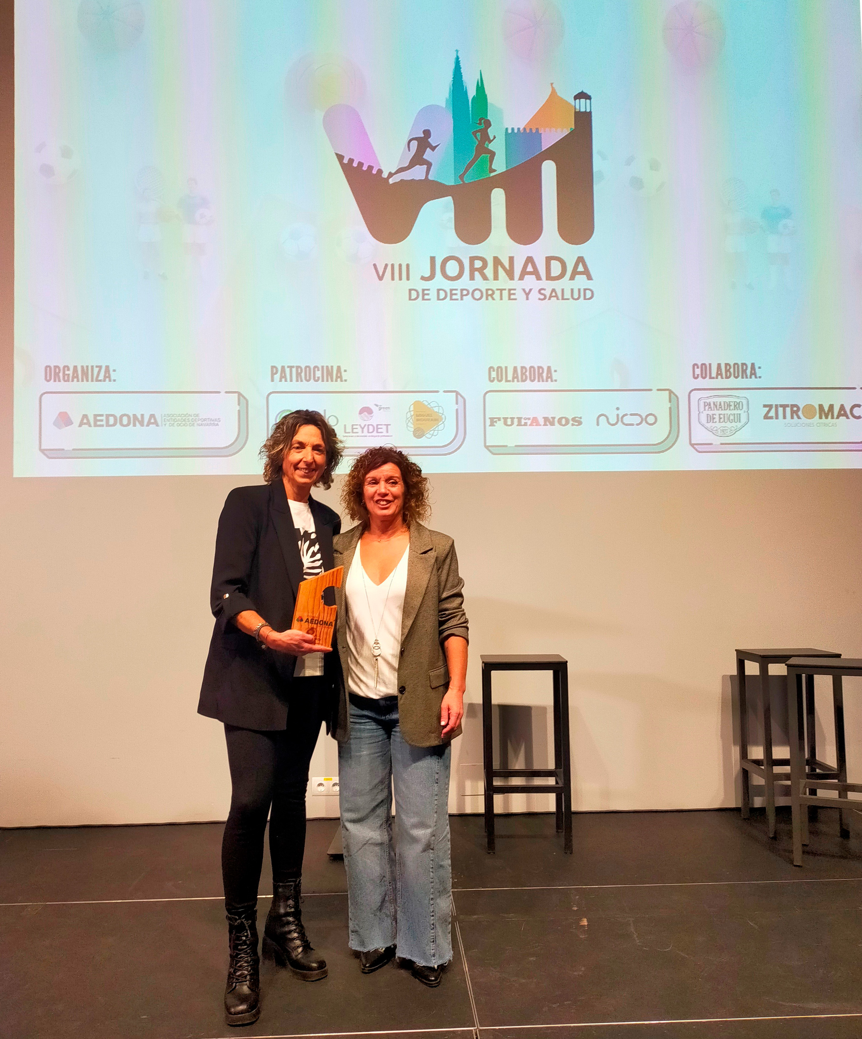 Arantxa Meca, galardonada en los premios AEDONA en femenino. Pamplona, 19-11-24